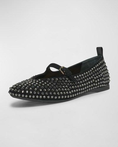 JW Anderson Strass Suede Mary Jane Ballerina Flats outlook