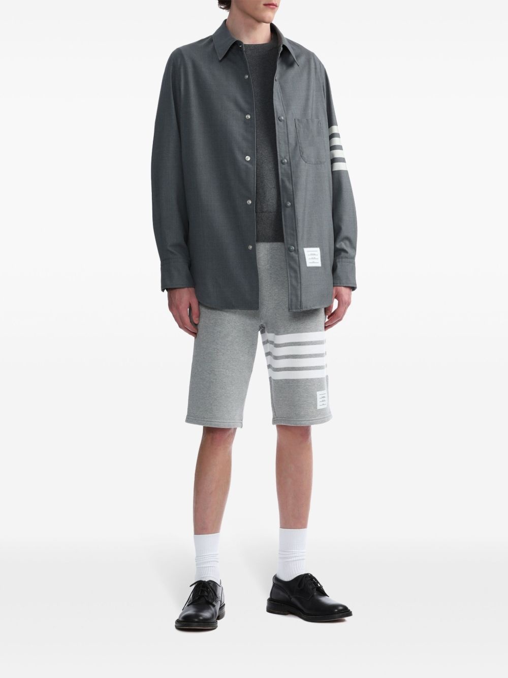 snap front shirt jacket - 2