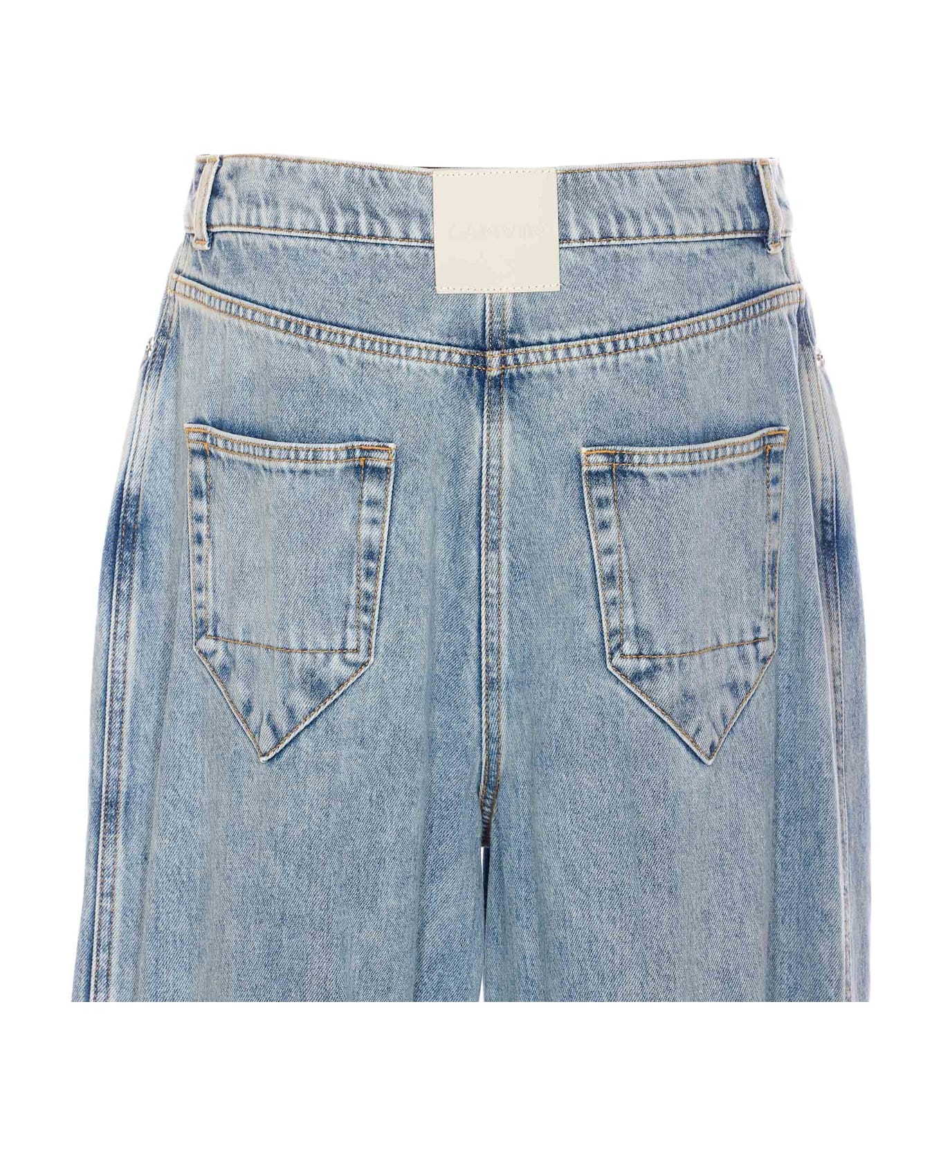 Wide Leg Denim Pants - 3