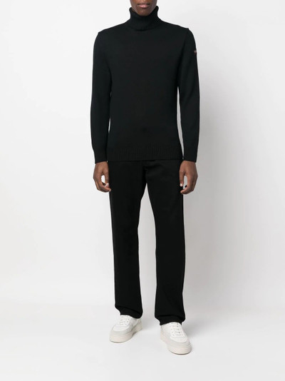 Paul & Shark logo-patch roll neck jumper outlook