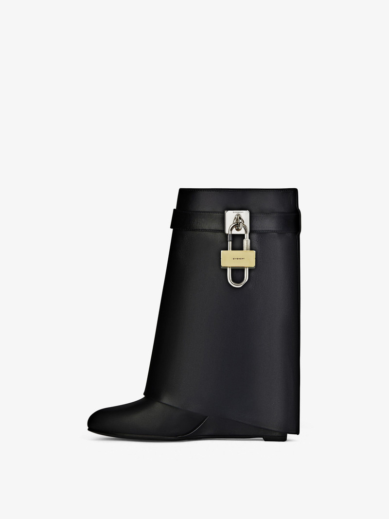 Givenchy SHARK LOCK ANKLE BOOTS IN LEATHER outlook
