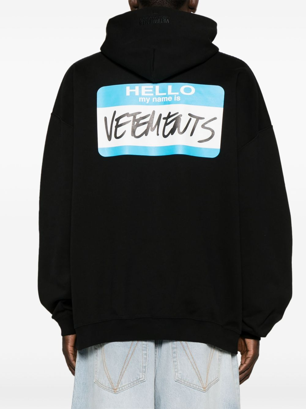 Name-tag printed hoodie - 5
