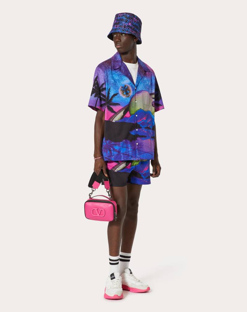 Valentino COTTON SHIRT WITH WATER SKY PRINT outlook