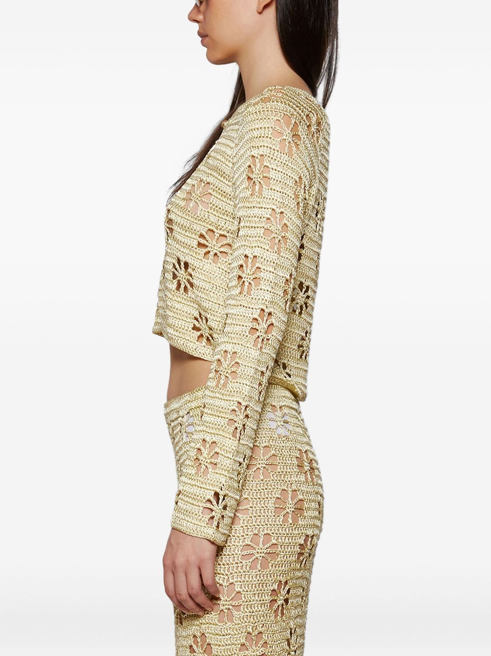 floral crochet cardigan - 4