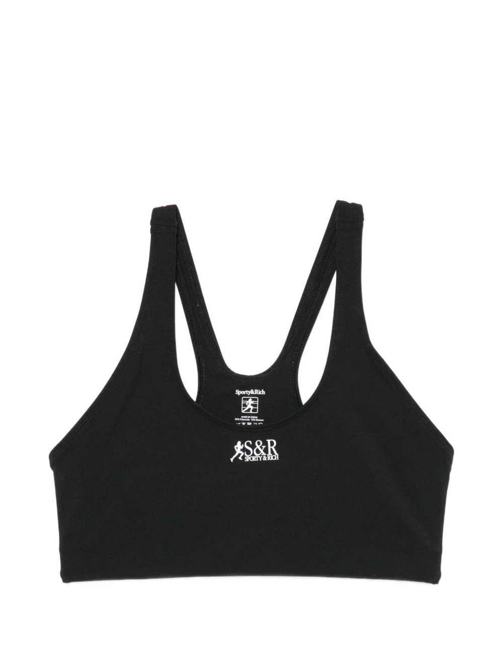 logo-print racerback sports bra - 1