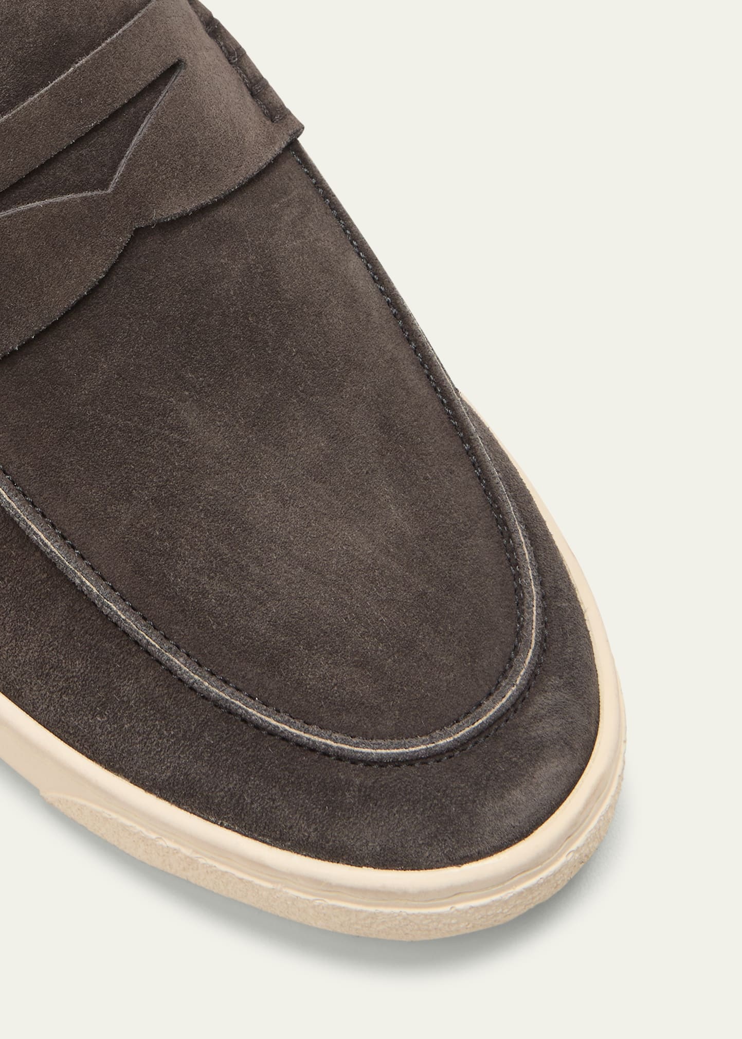 Men's Suede Moccasin Penny Loafers - 5