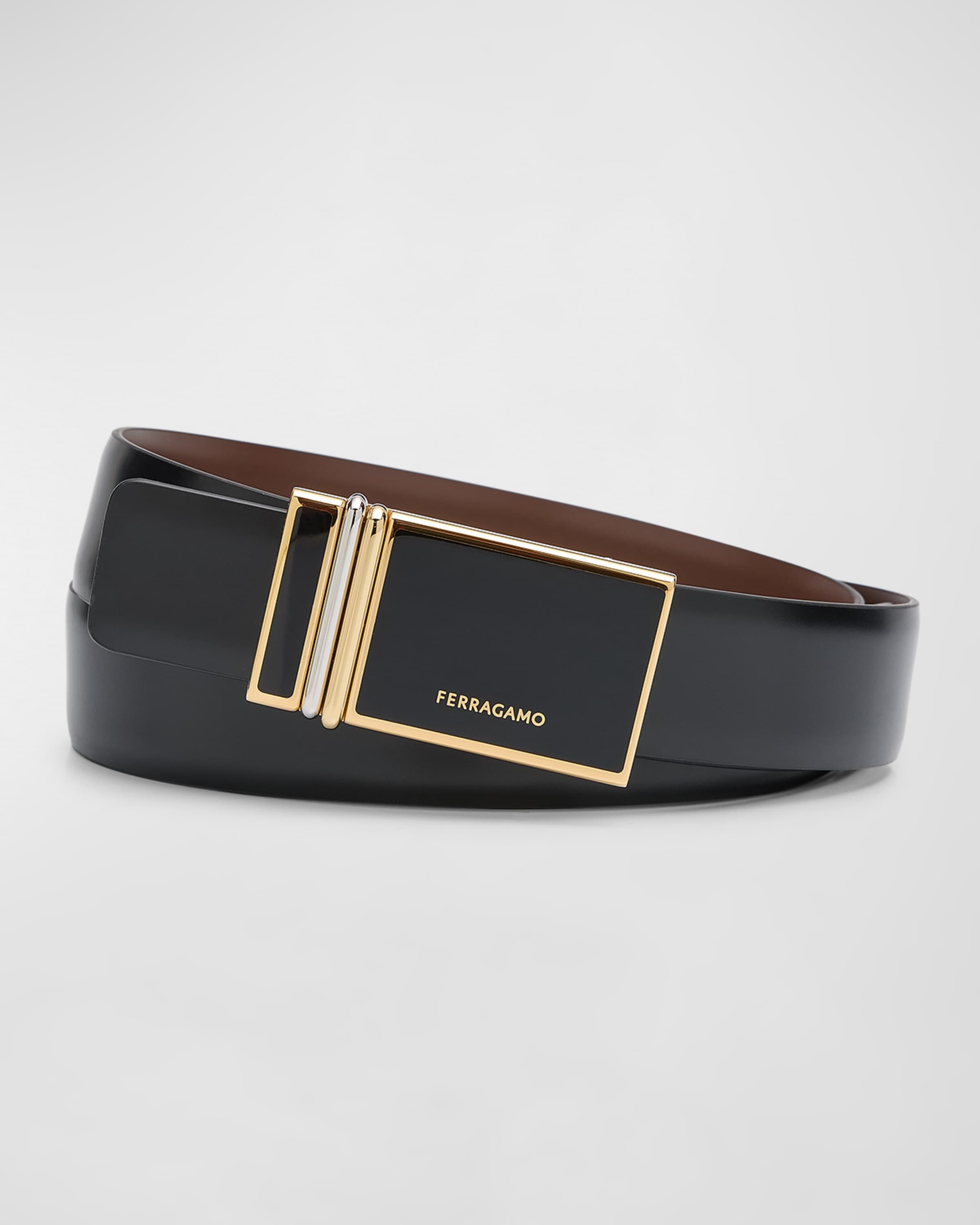 Men's Reversible Soft Calfskin Belt - 1