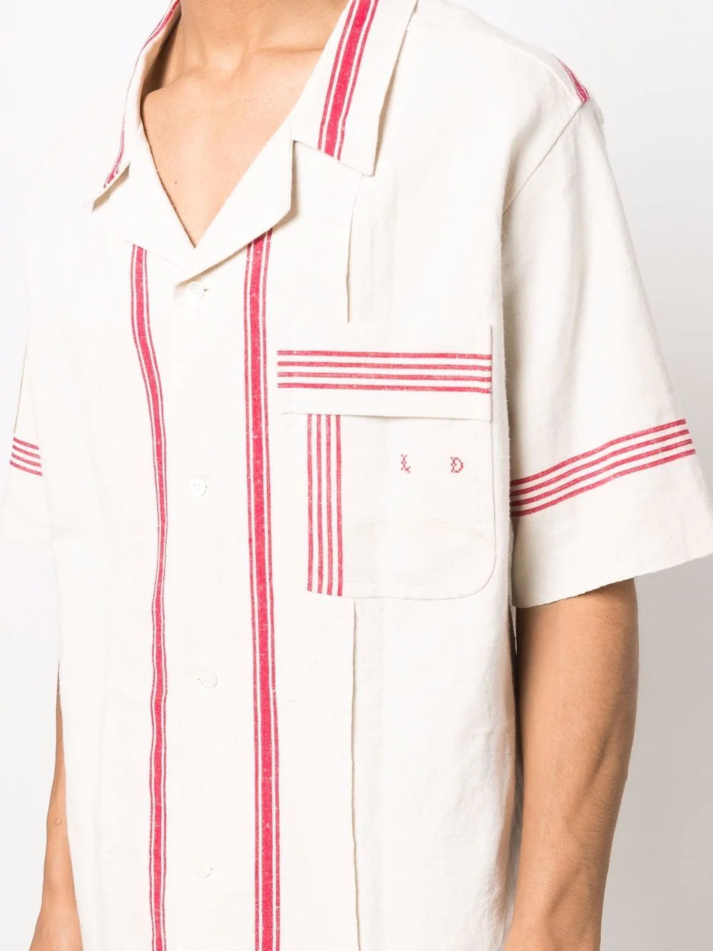striped short-sleeve shirt - 5