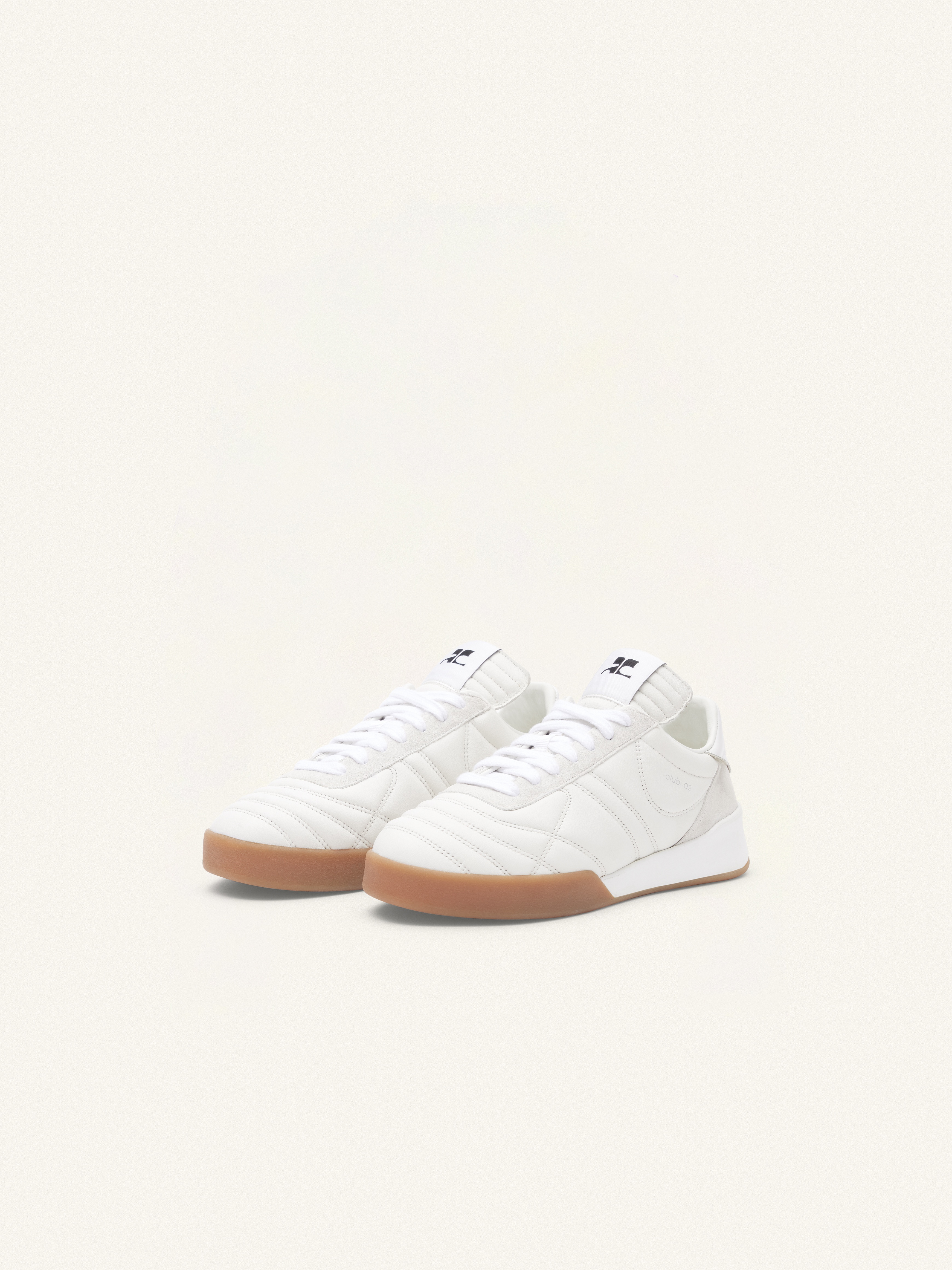 courrèges CLUB02 LEATHER SNEAKERS | REVERSIBLE