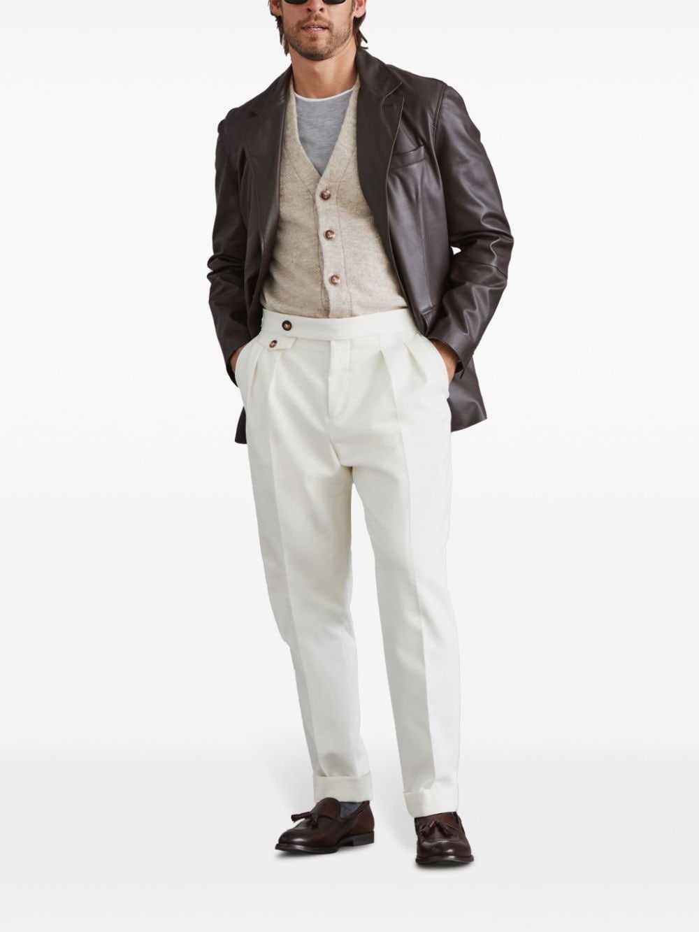 contrasting-trim jersey T-shirt - 2