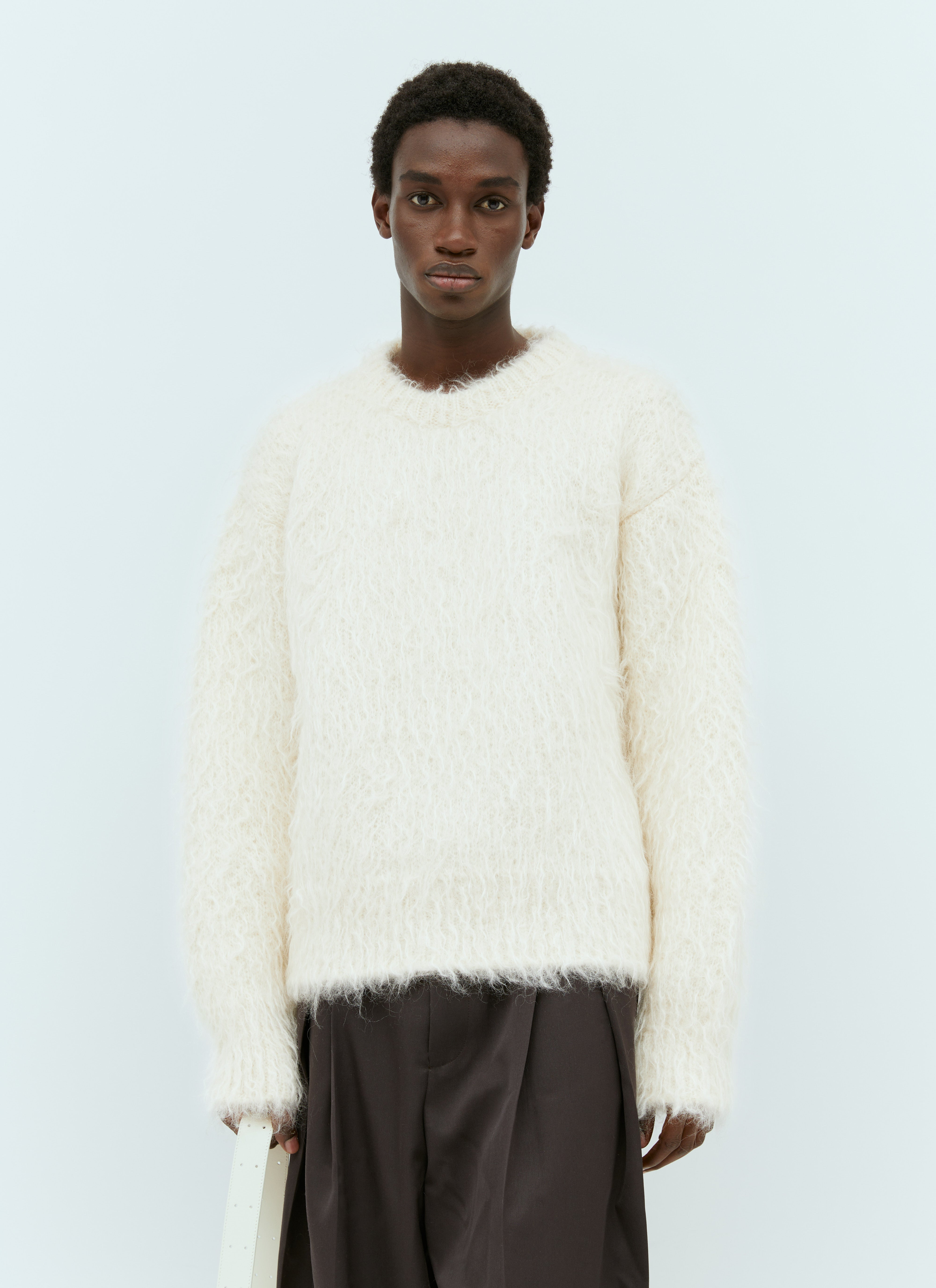Off White Men Mohair Blend Sweater - 1