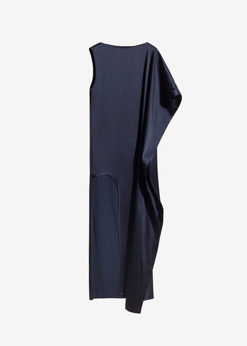 Bevza Asymmetric Maxi Dress - Dark Ink Navy 8