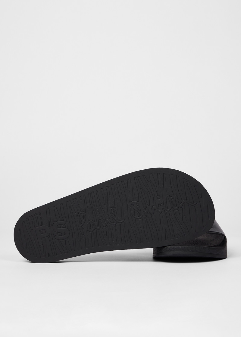 Paul Smith Black 'Sports Stripe' 'Zed' Slides outlook