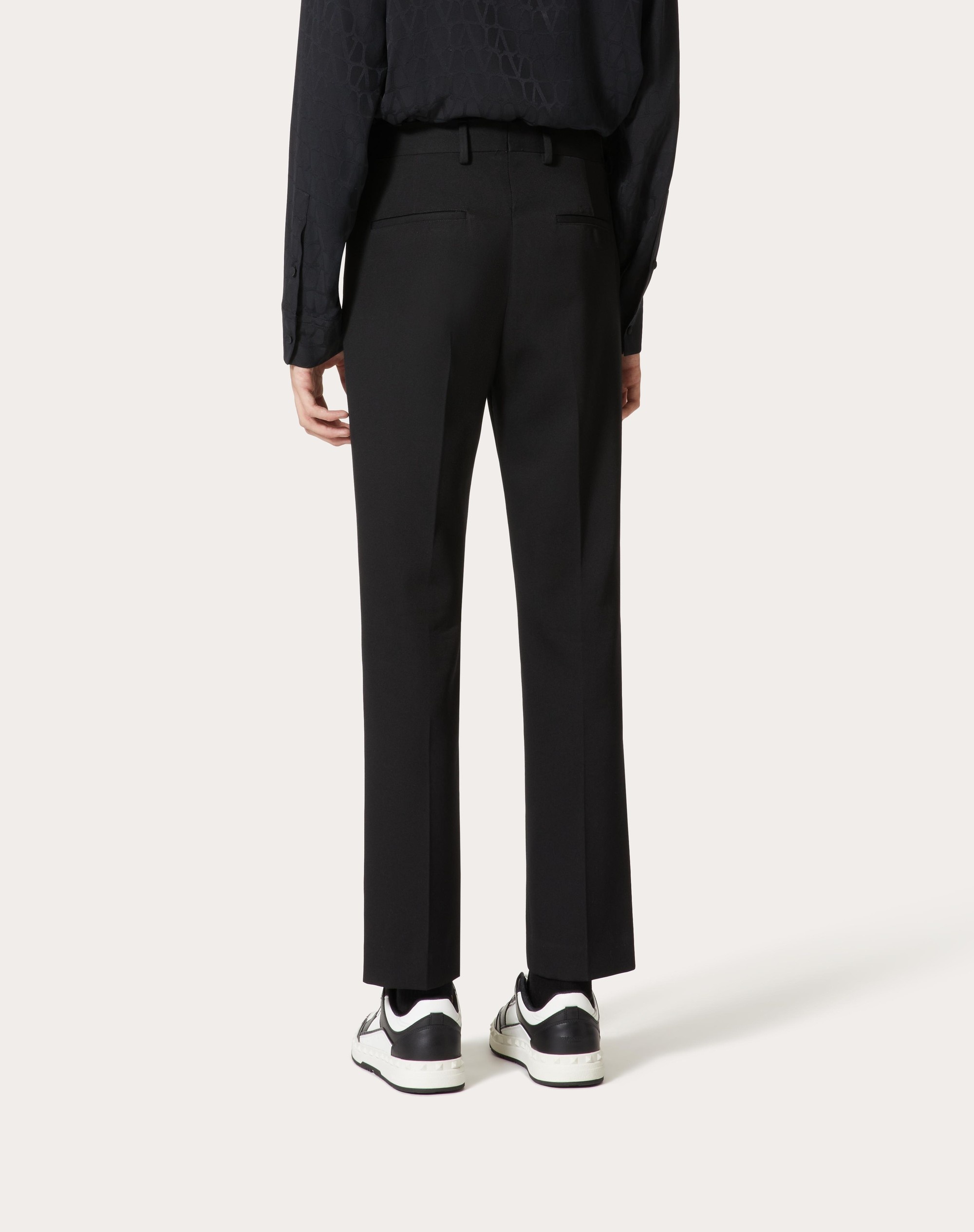 WOOL GRISAILLE PANTS - 4