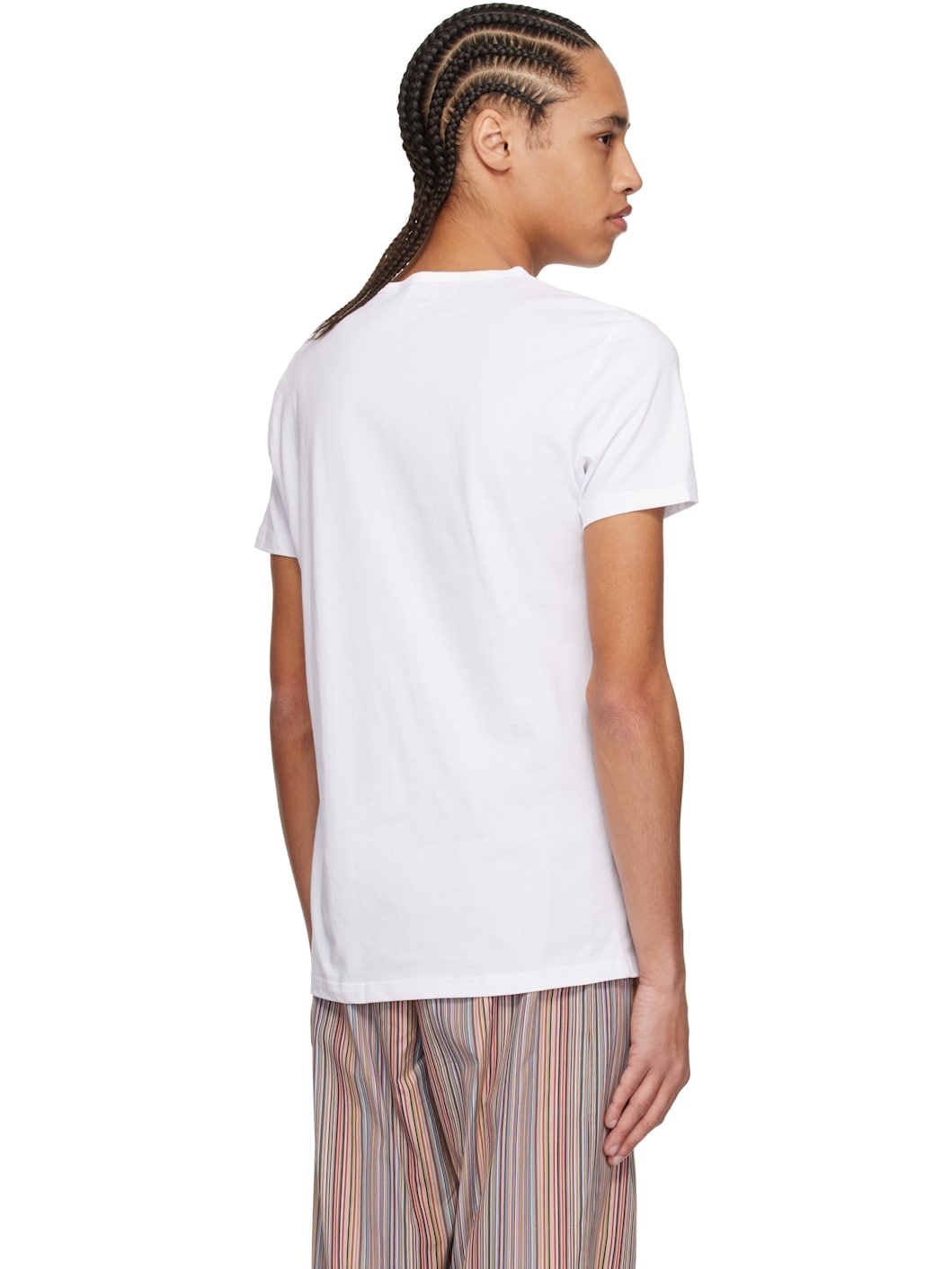 Five-Pack White Organic Cotton Lounge T-shirts - 3