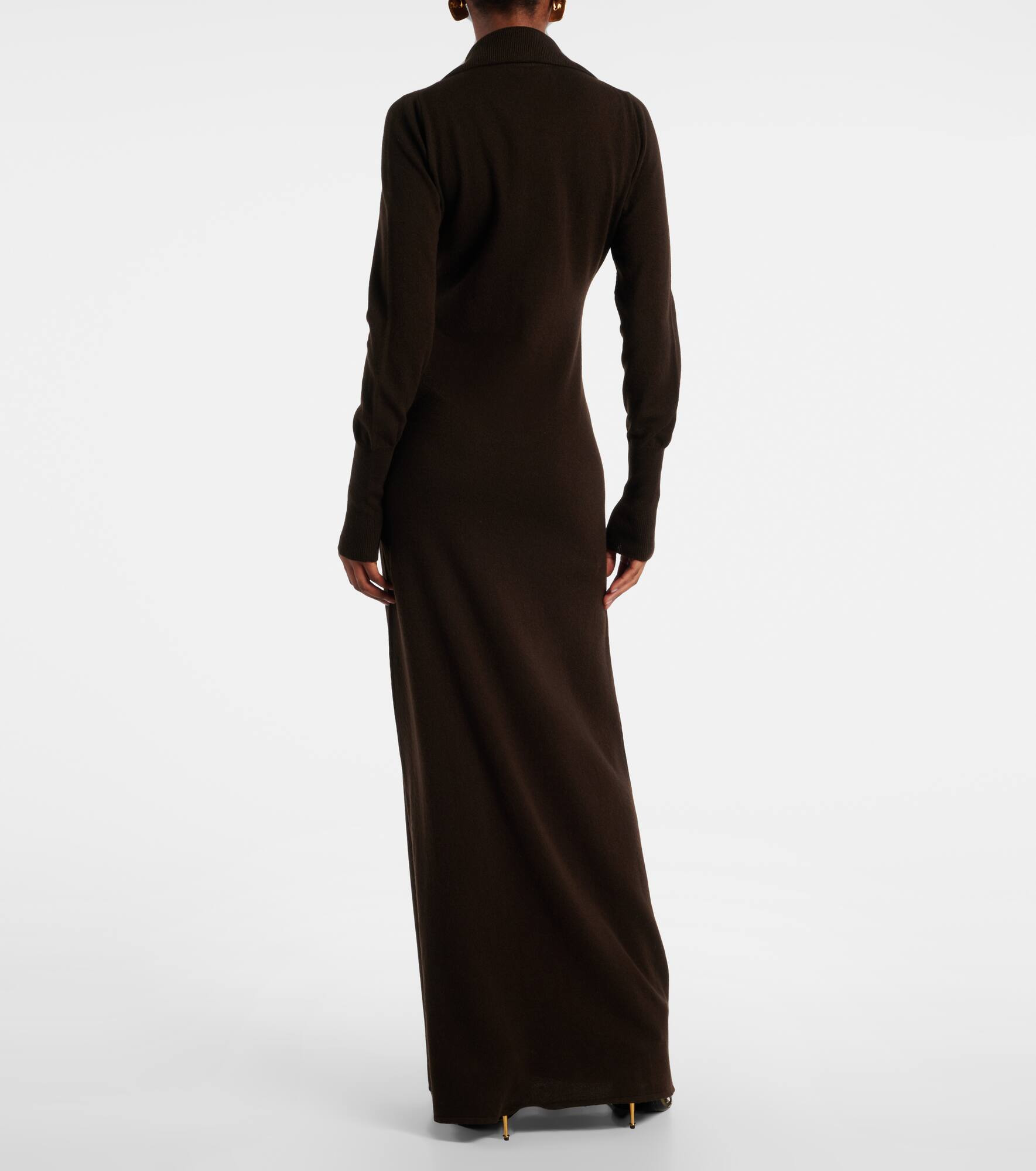 Knitted cashmere maxi dress - 3