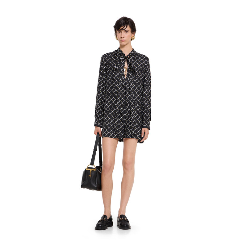 GUCCI Printed silk twill dress outlook