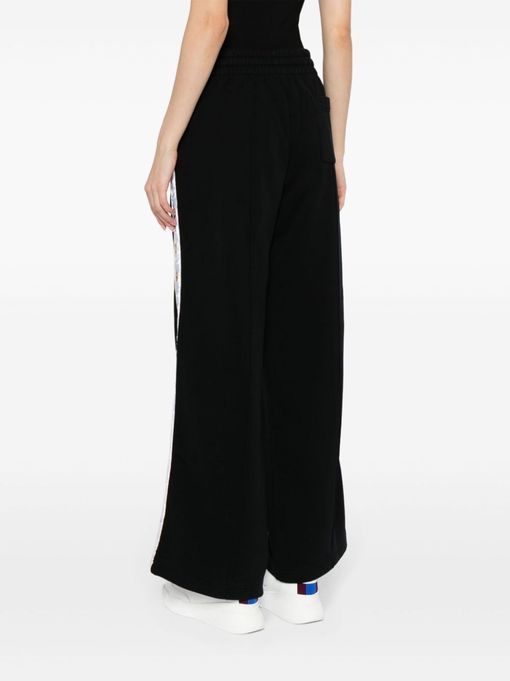 logo-tape organic cotton track pants - 4