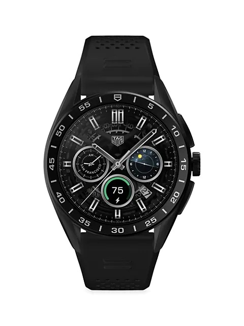 Connected Calibre E4 Titanium & Rubber Smart Watch/45MM - 1