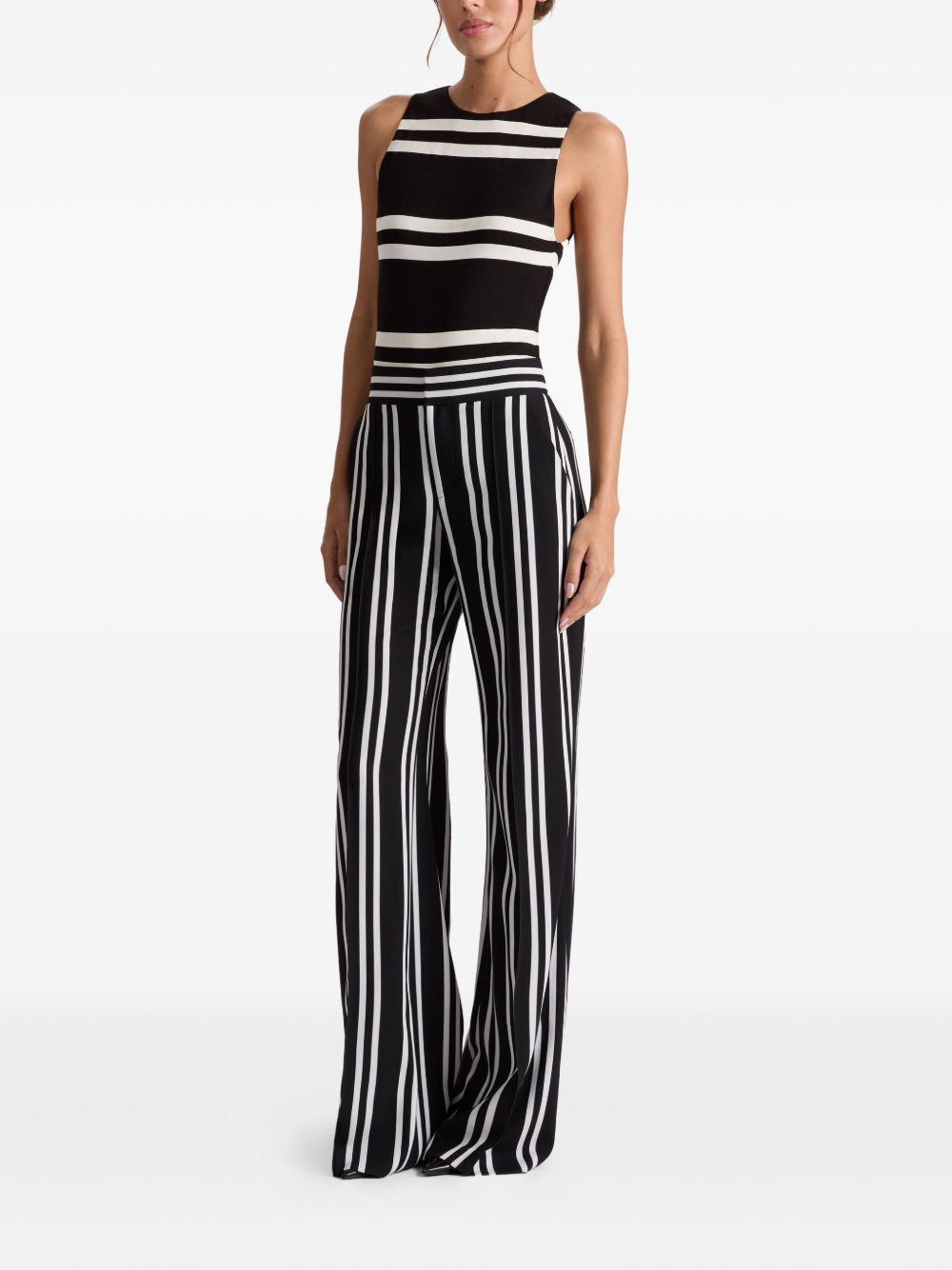 stripe sleeveless bodysuit - 3