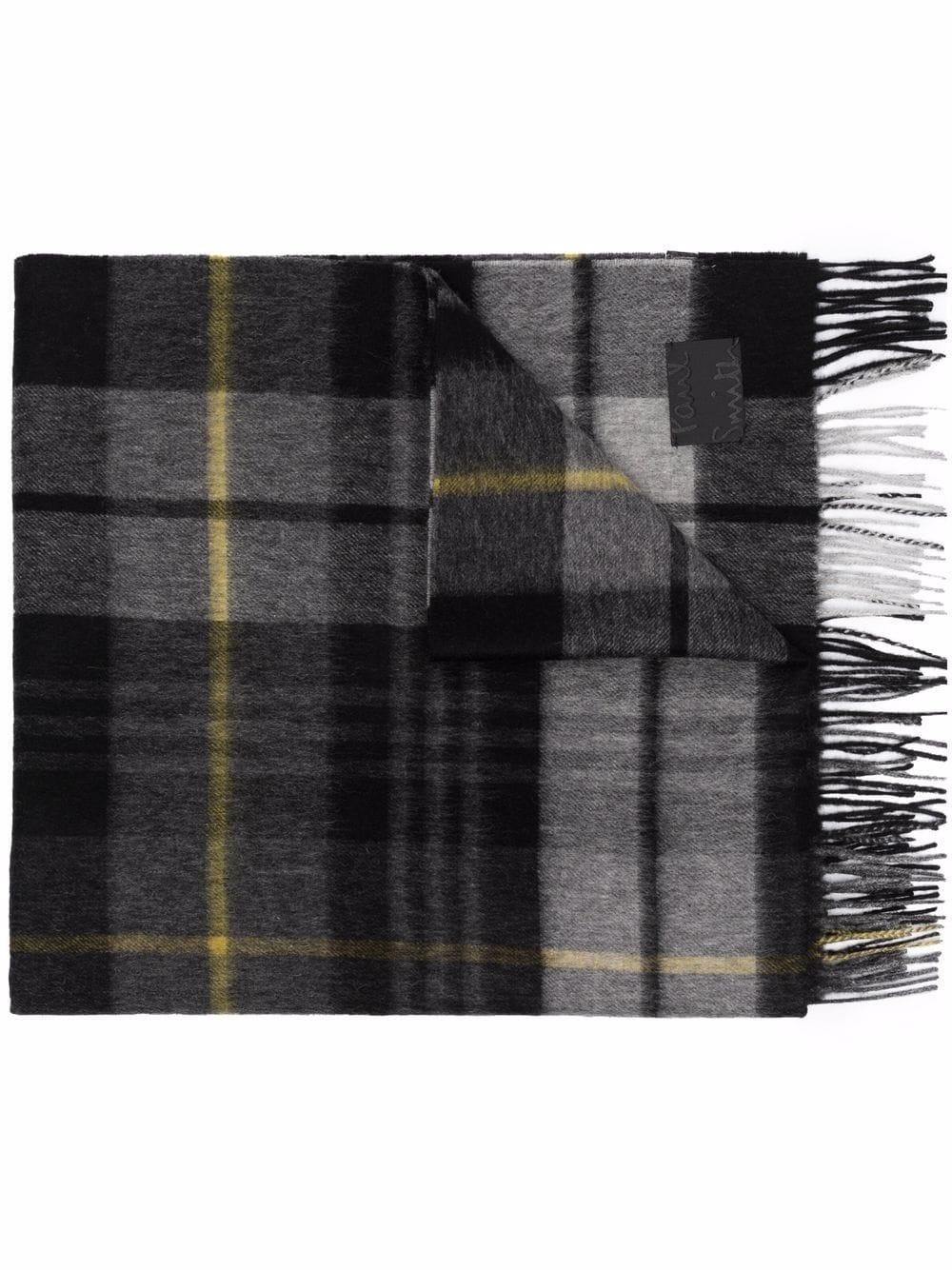 checked wool scarf - 1