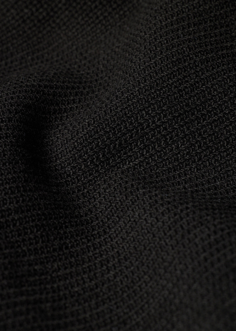 Black Textured Sweatshirt with Contrast Embroidery 5