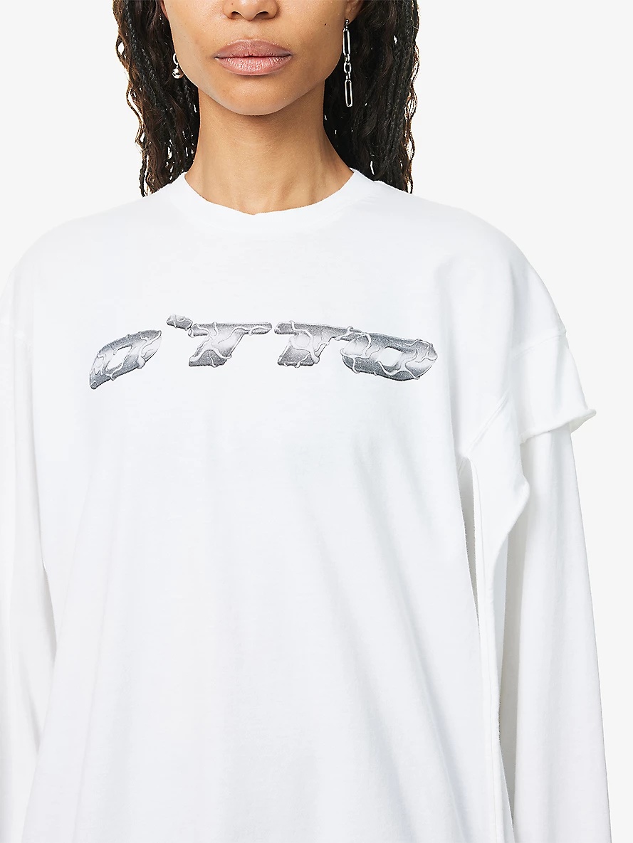 Grafik Long-Sleeve Cotton-Jersey T-Shirt - 5
