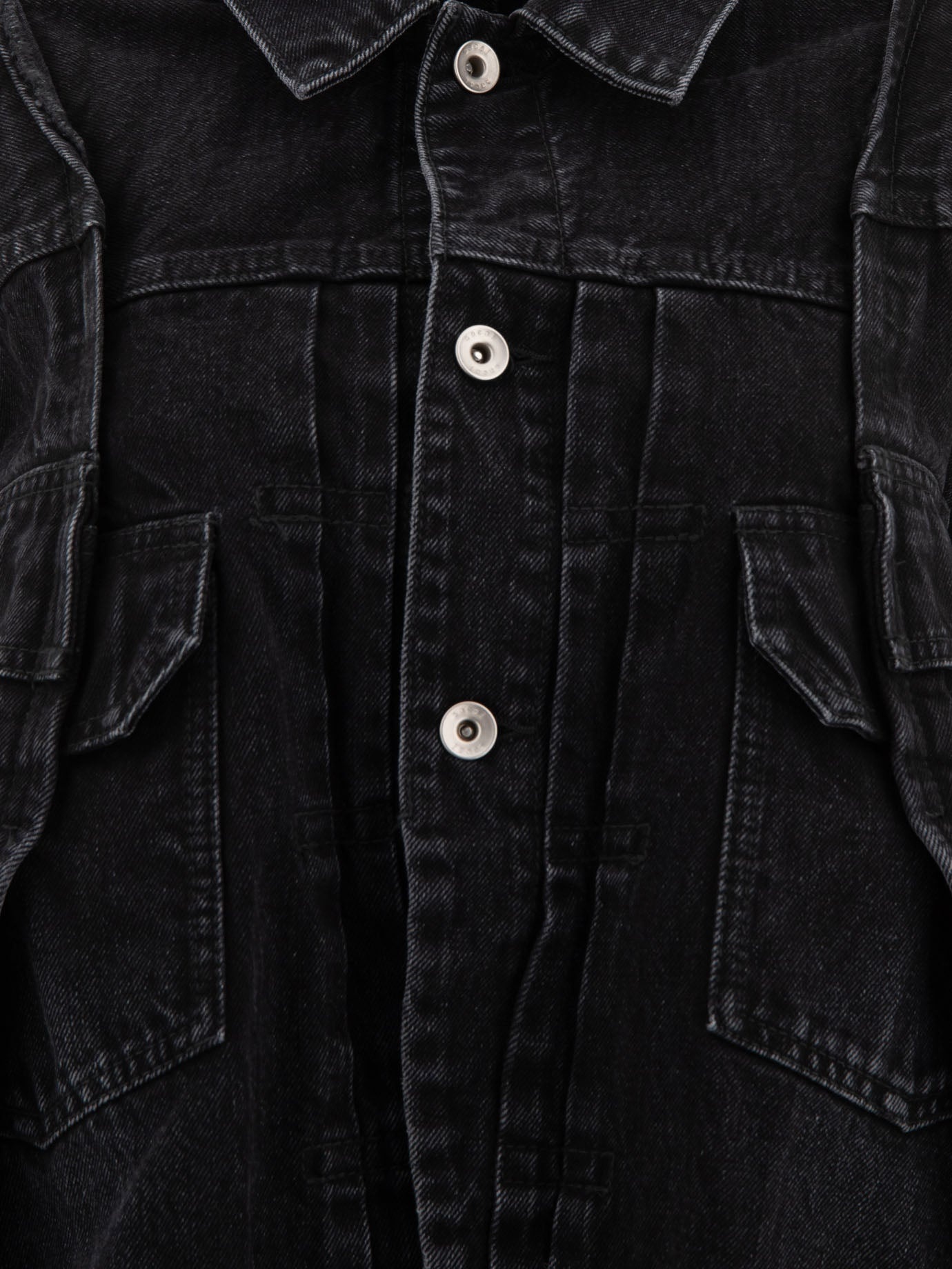 Panelled Denim Jacket Jackets Black - 3