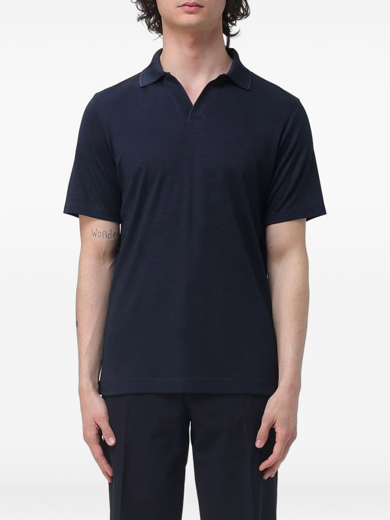 short-sleeve V-neck polo shirt 1