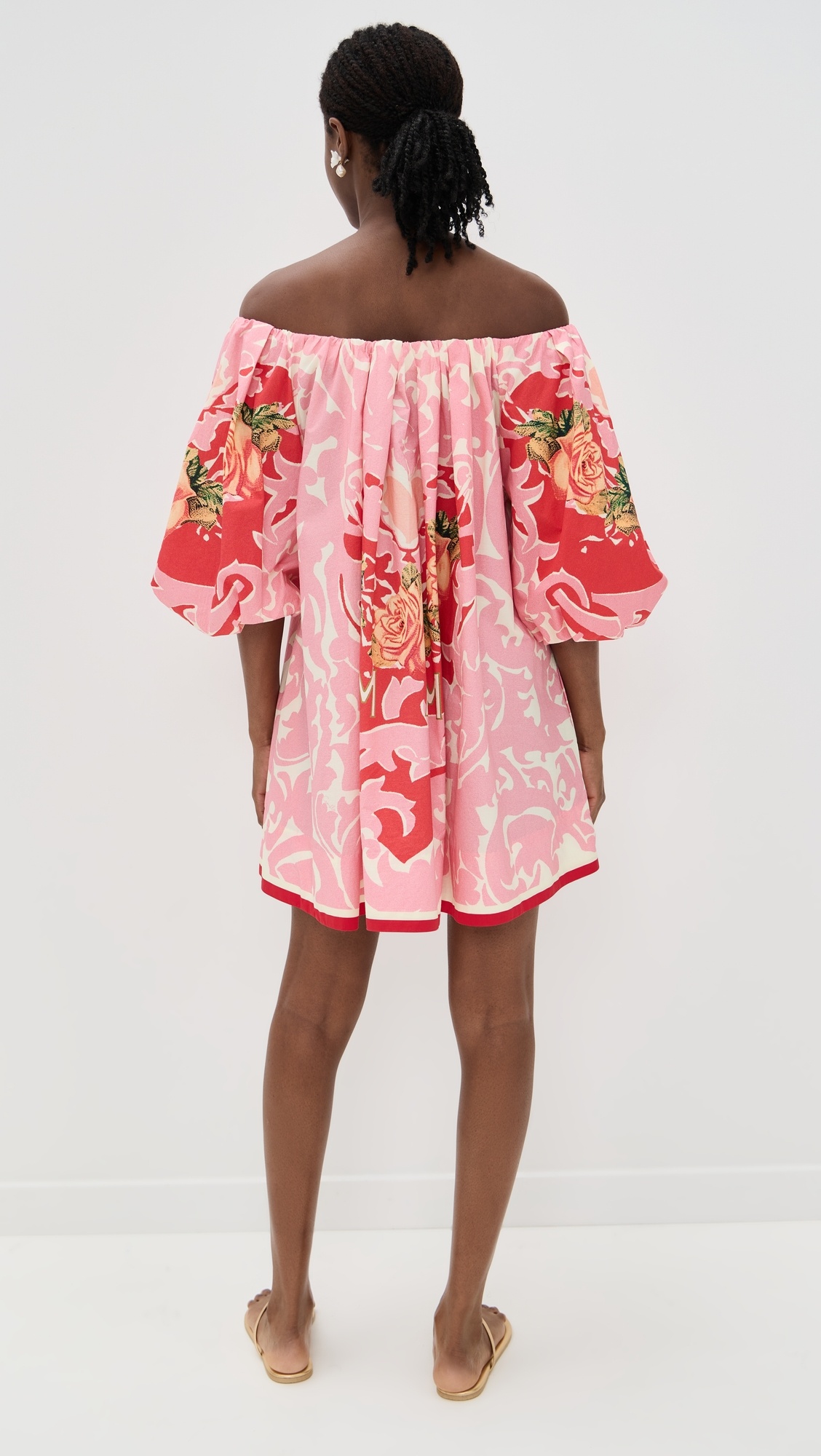 Off Shoulder Puff Dress - 2