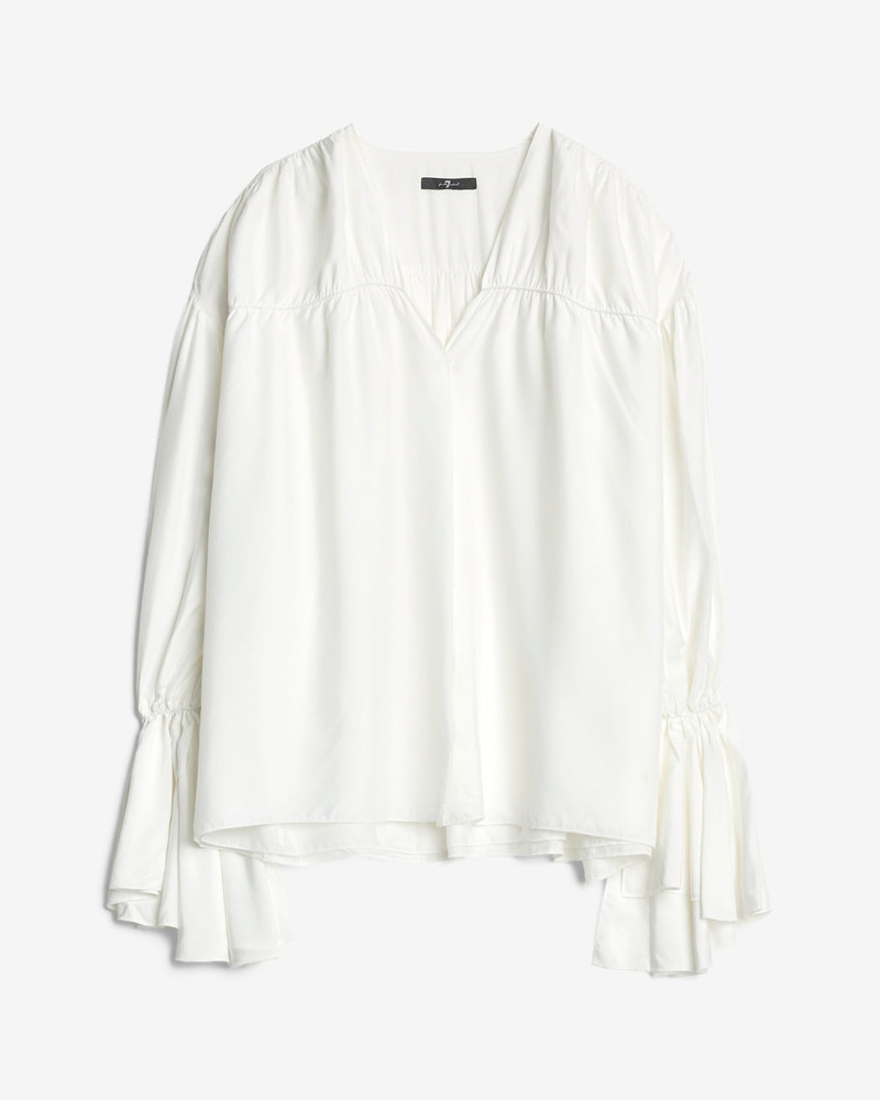 Silk Blend Ariel Shirt in White 1