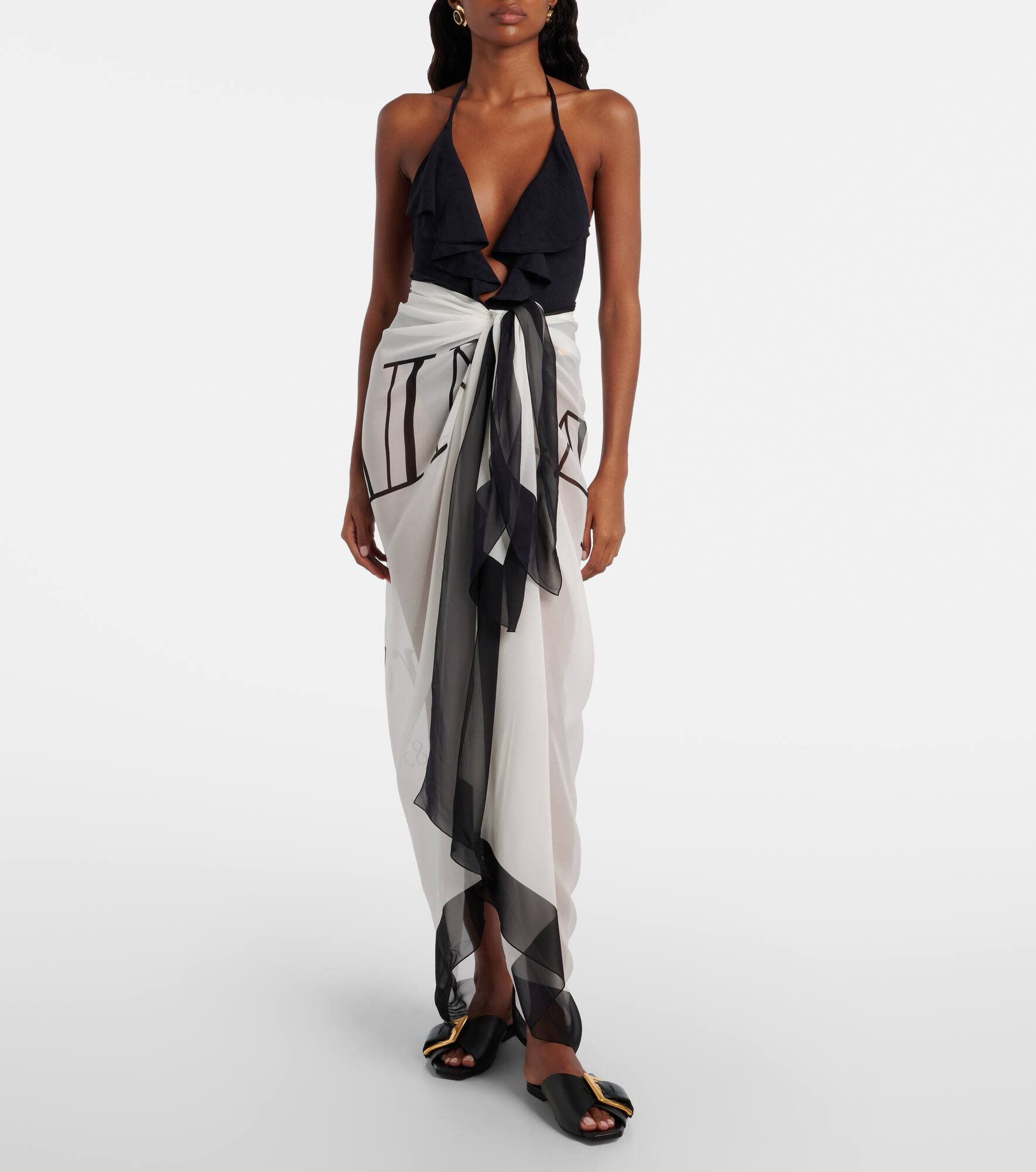 Balmain Couture silk beach cover-up - 2