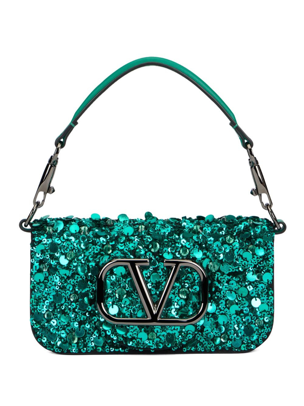 Locò VLogo sequin shoulder bag - 1