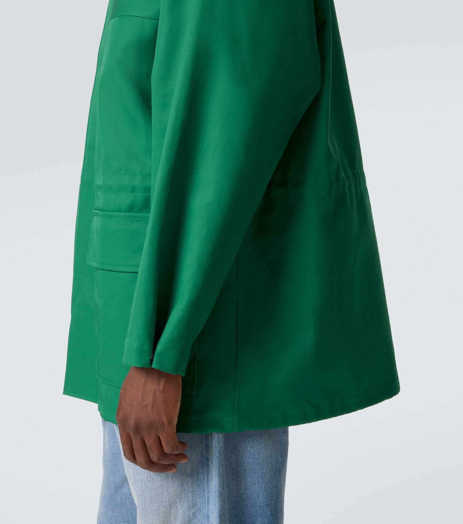 Hooded cotton gabardine jacket - 6