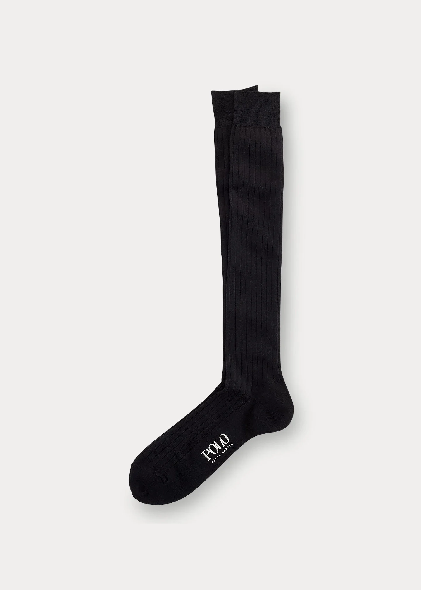 Solid Rib Over the Calf Socks - 1