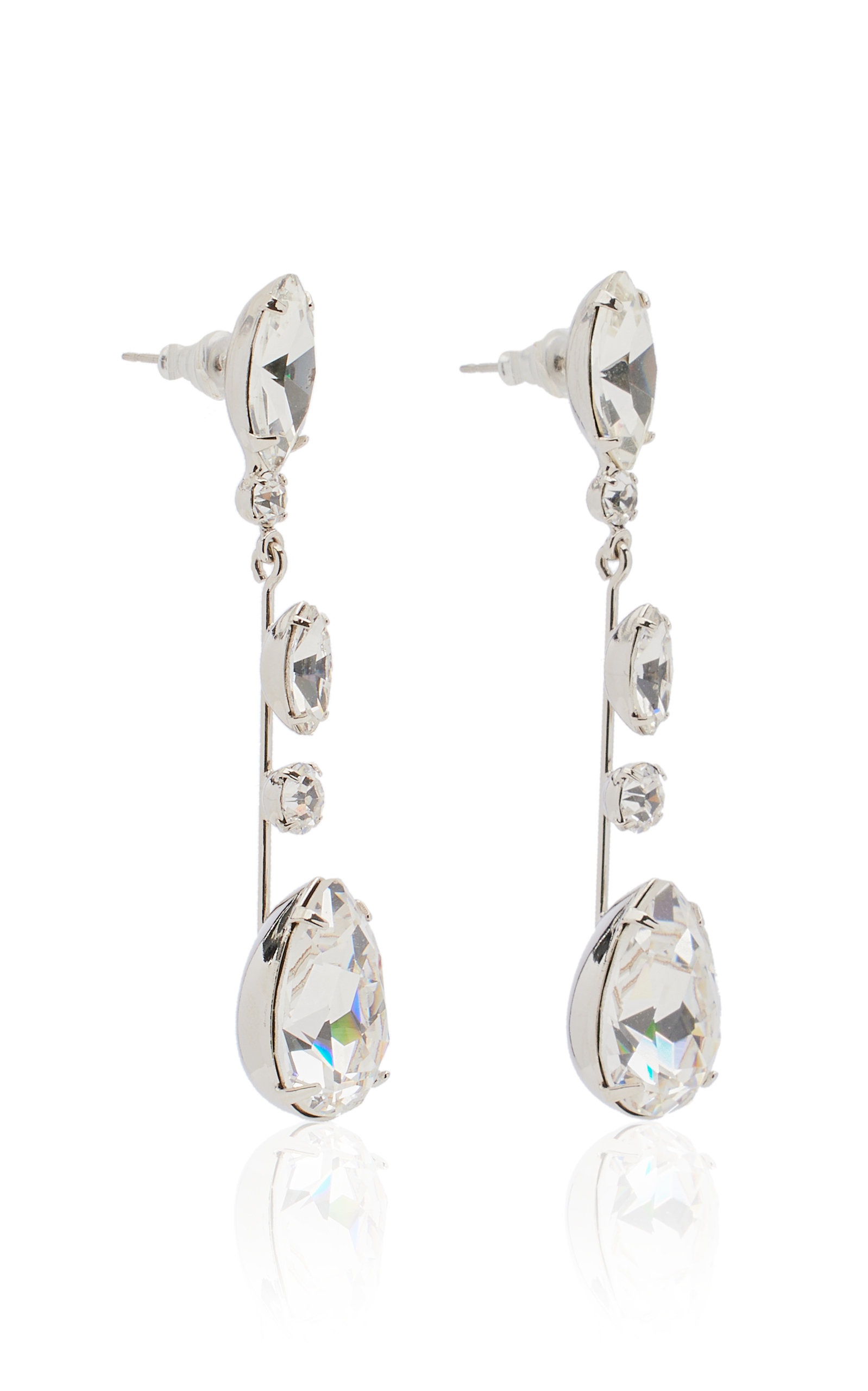 Cecile Crystal-Embellished Earrings silver - 9