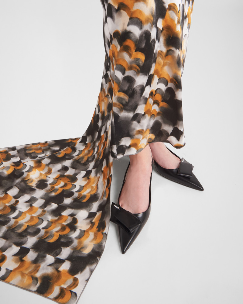 Prada Brushed leather slingback pumps outlook