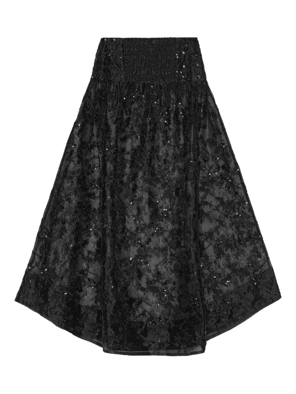 sequin-embellished floral skirt - 2