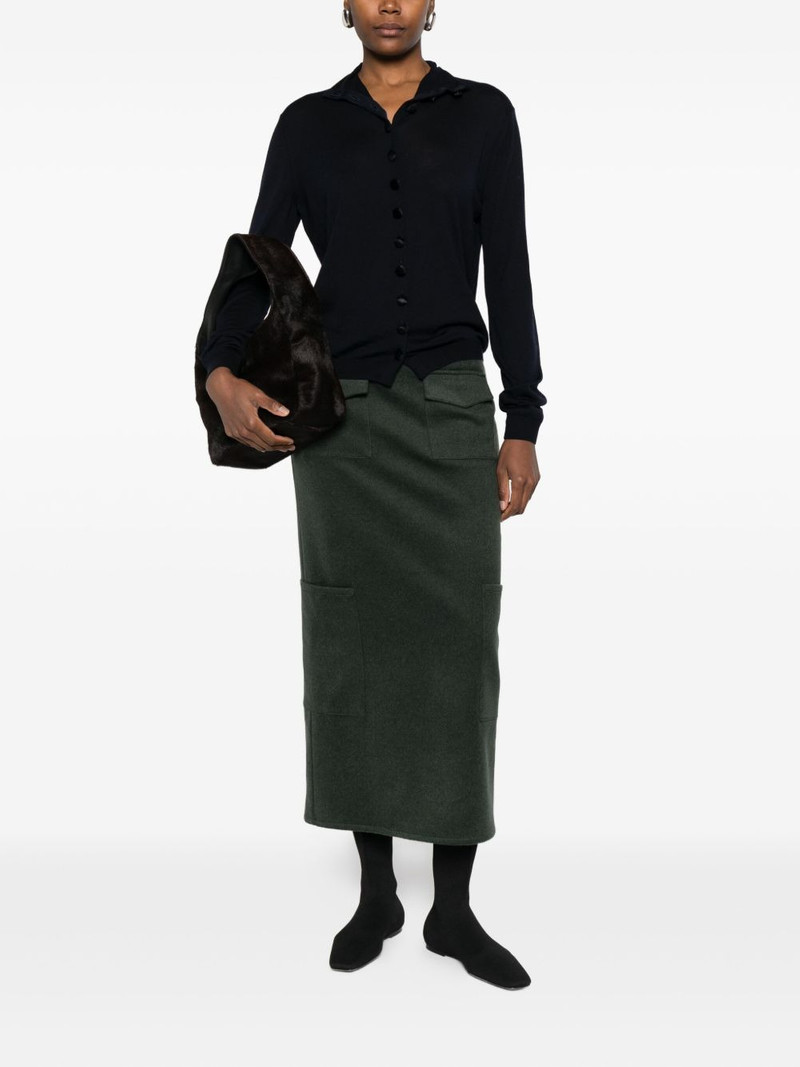 KHAITE high-neck buttoned cardigan outlook