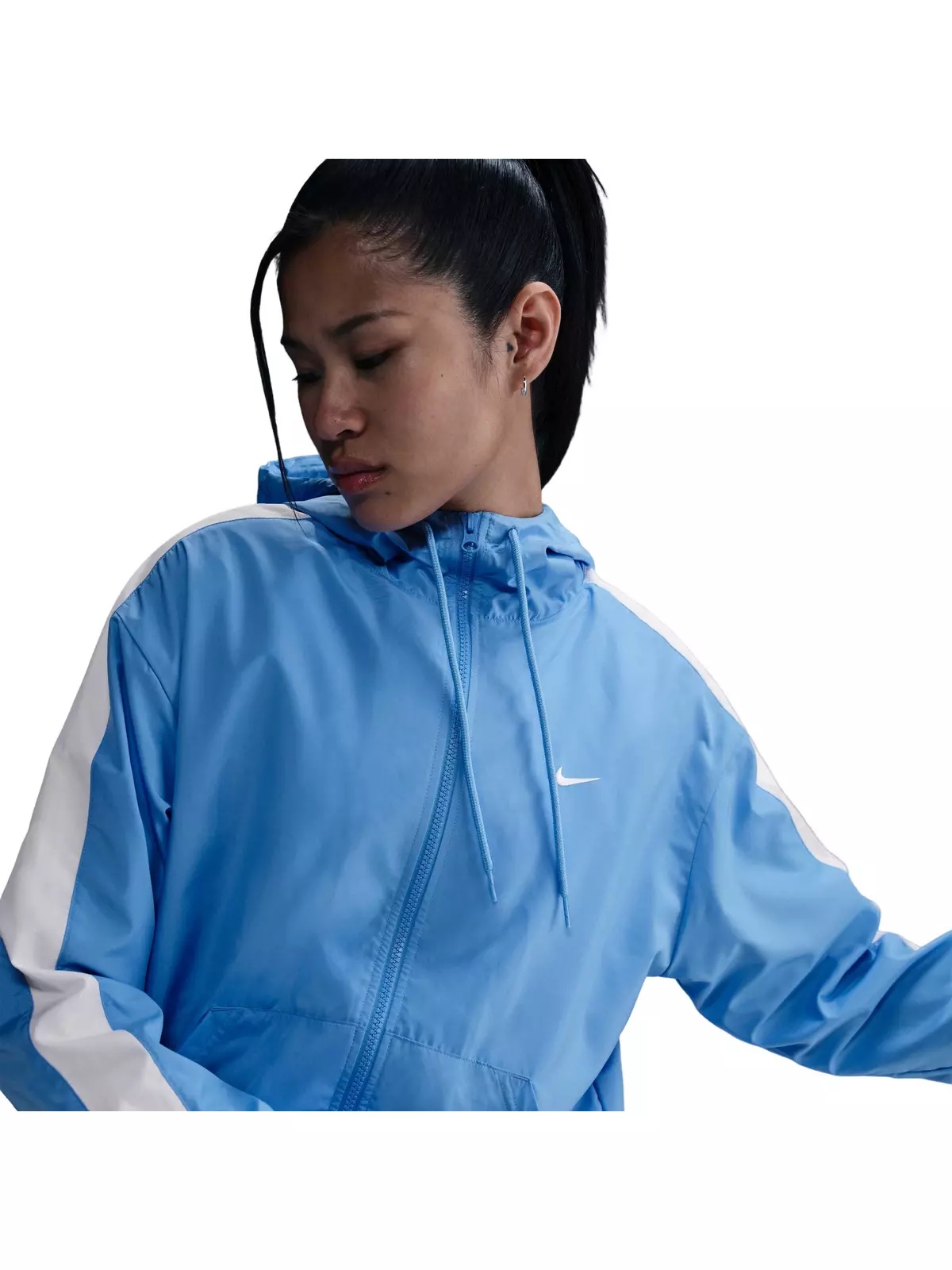 Women's Sportswear Classic Wovens Loose UV Hooded Jacket - Blue - 3