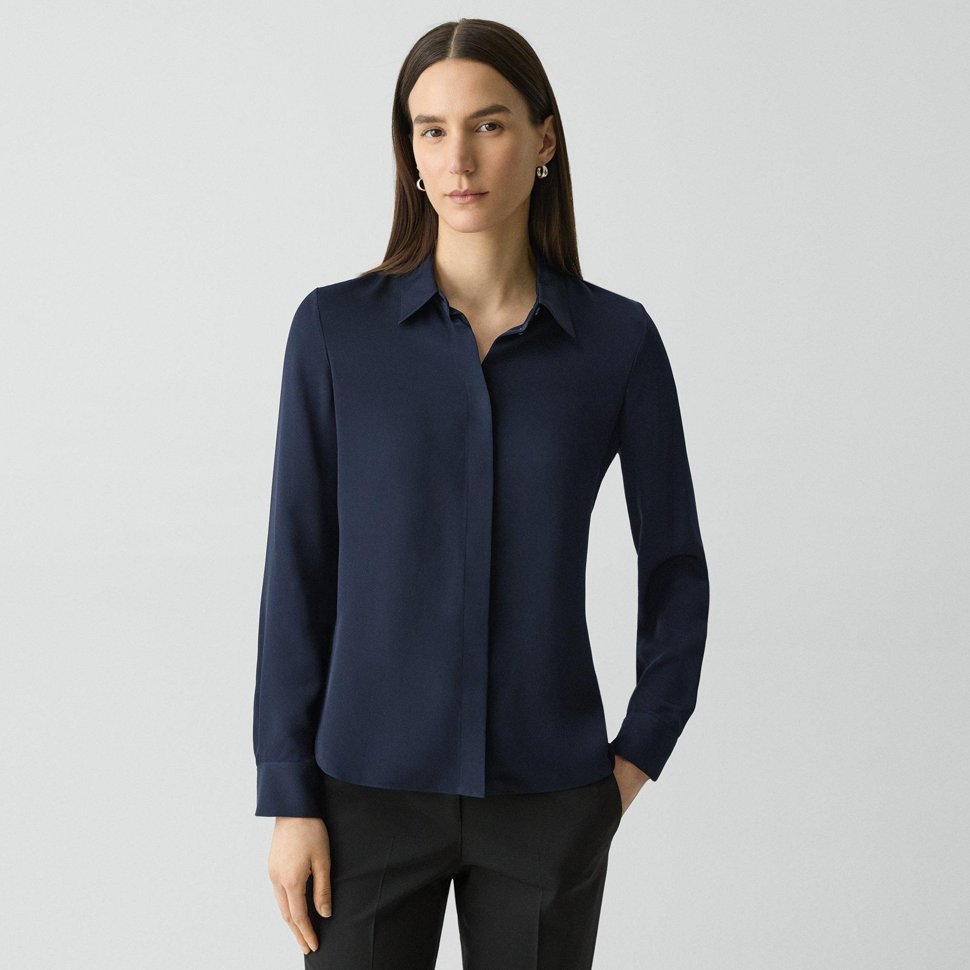 Fitted Shirt in Silk Georgette - 3