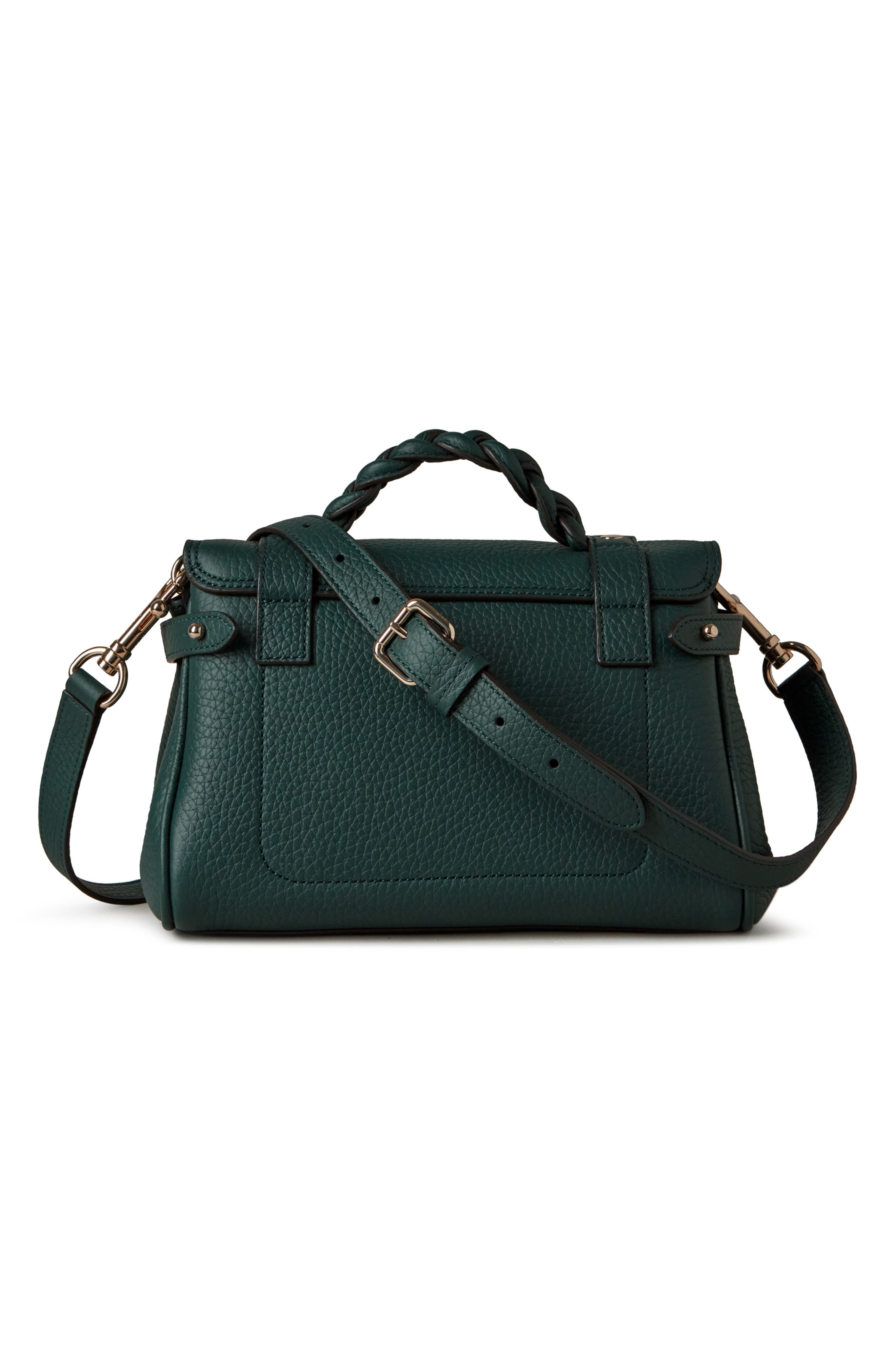 Mini Alexa Leather Satchel in  Green - 4