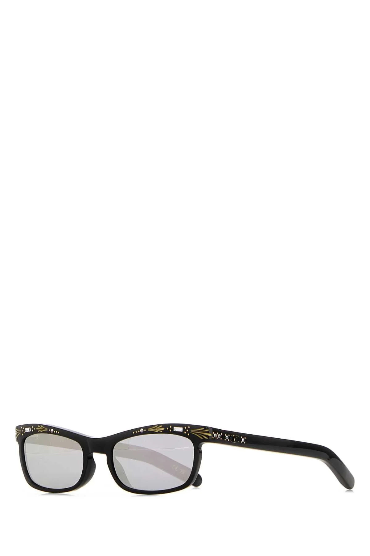 Valentino Garavani SUNGLASS Black Acetate Sunglasses — Black - 1