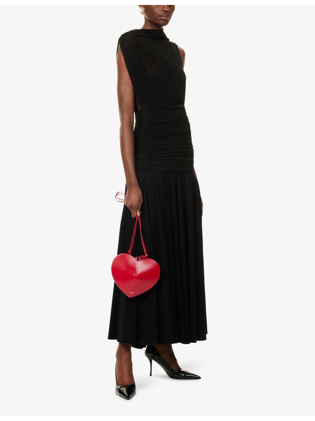 Draped Sleeveless Stretch-Woven Maxi Dress - 2