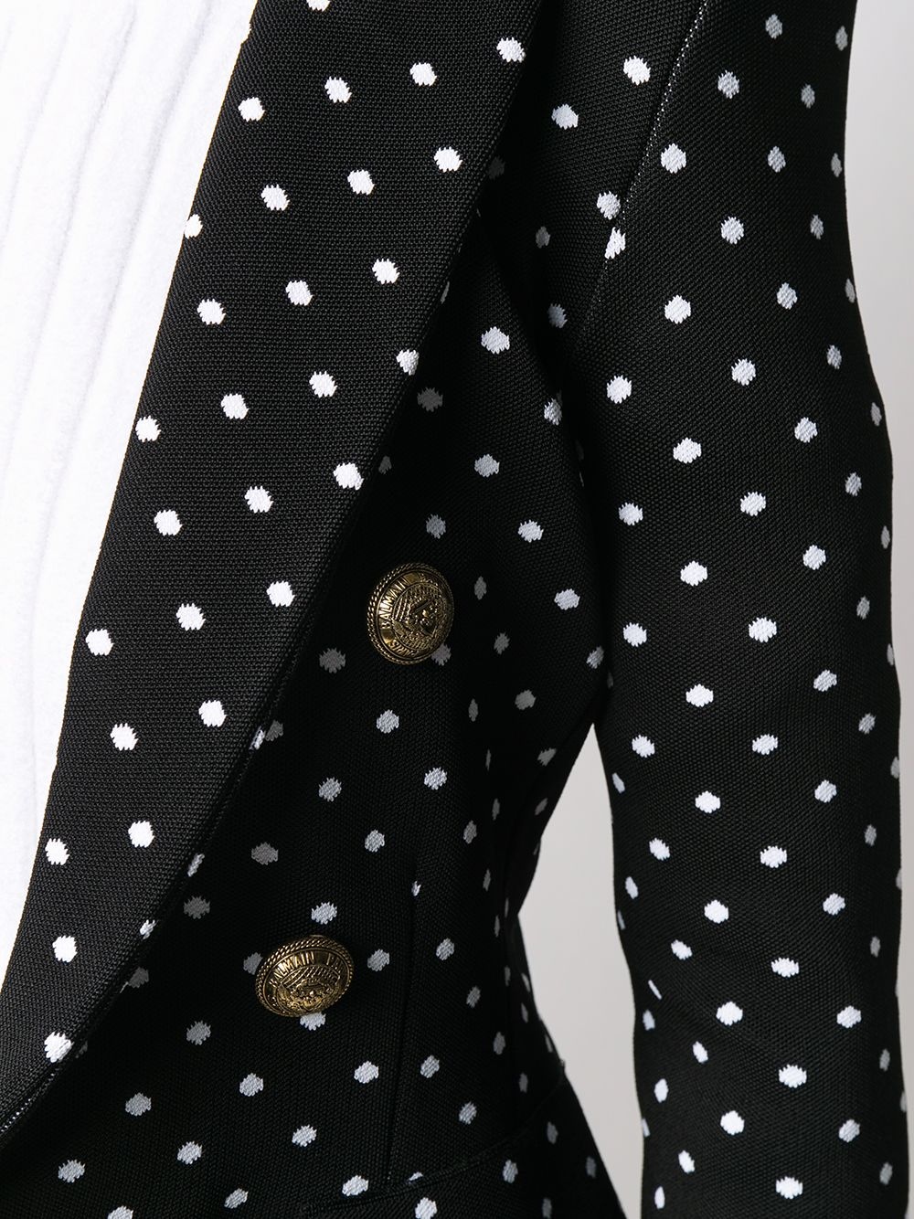 polka-dot double-breasted blazer - 5