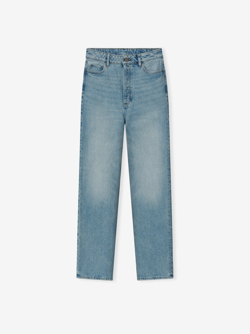 Womens Straight Leg Denim Jeans - 1