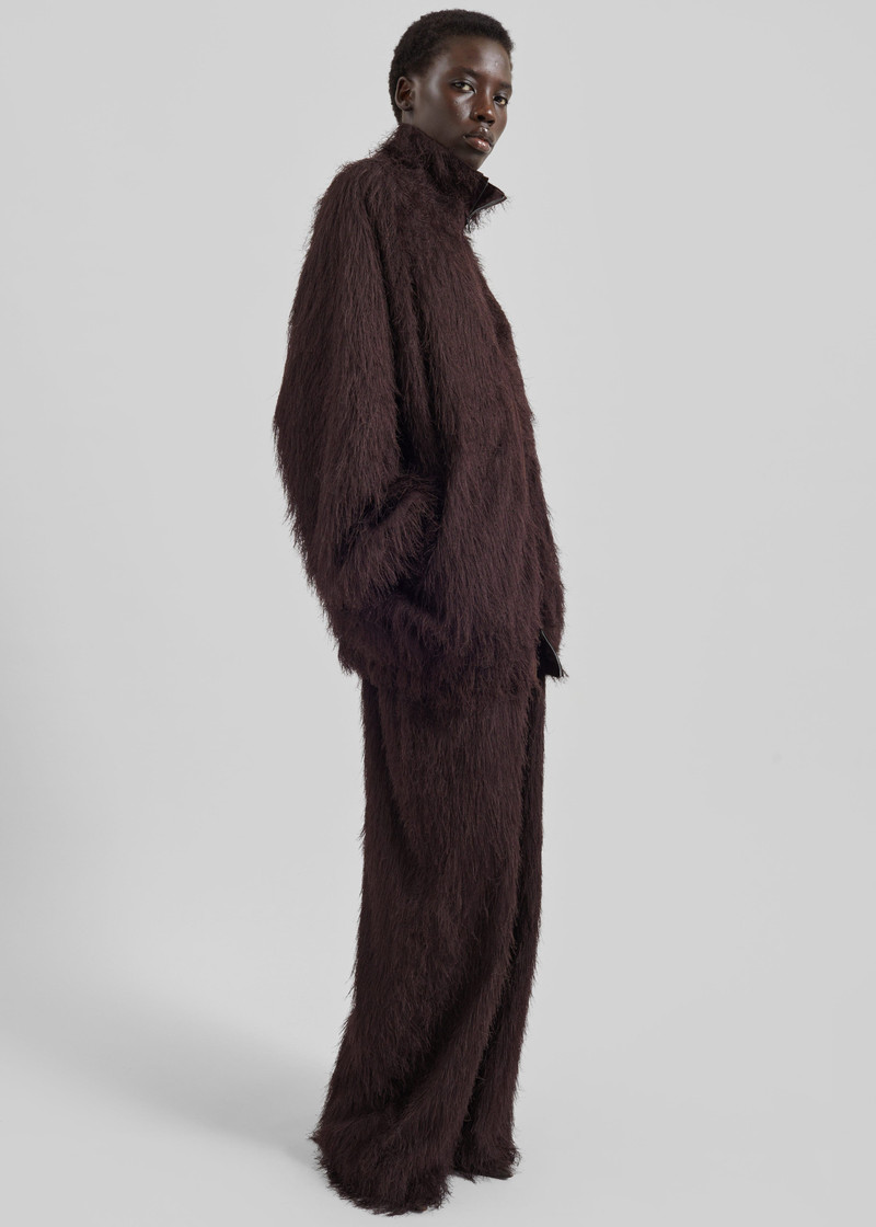 Baxter Fringed Track Jacket - Dark Brown 5