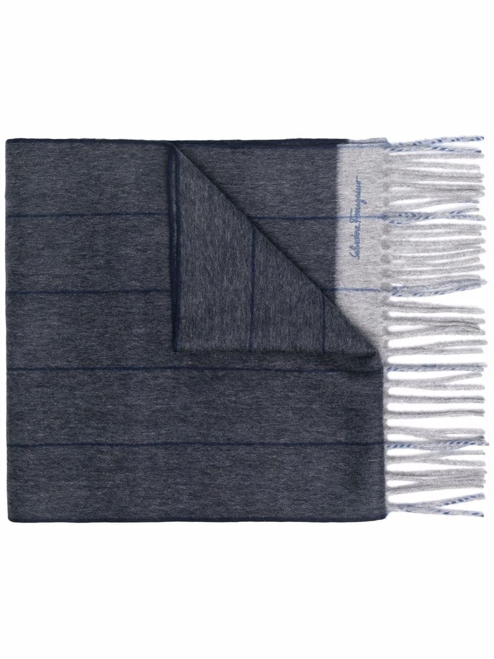 embroidered logo scarf - 1
