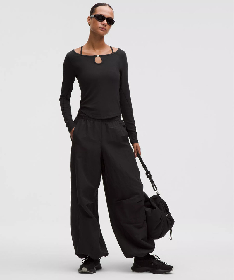 lululemon Hold Tight Keyhole Neck Long-Sleeve Shirt *Charm outlook