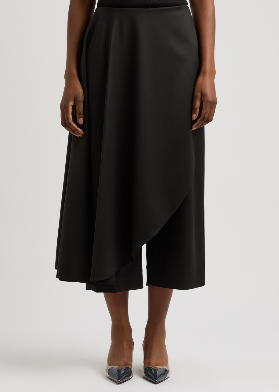 Alaïa Asymmetric Layered Stretch-wool Trousers - 2